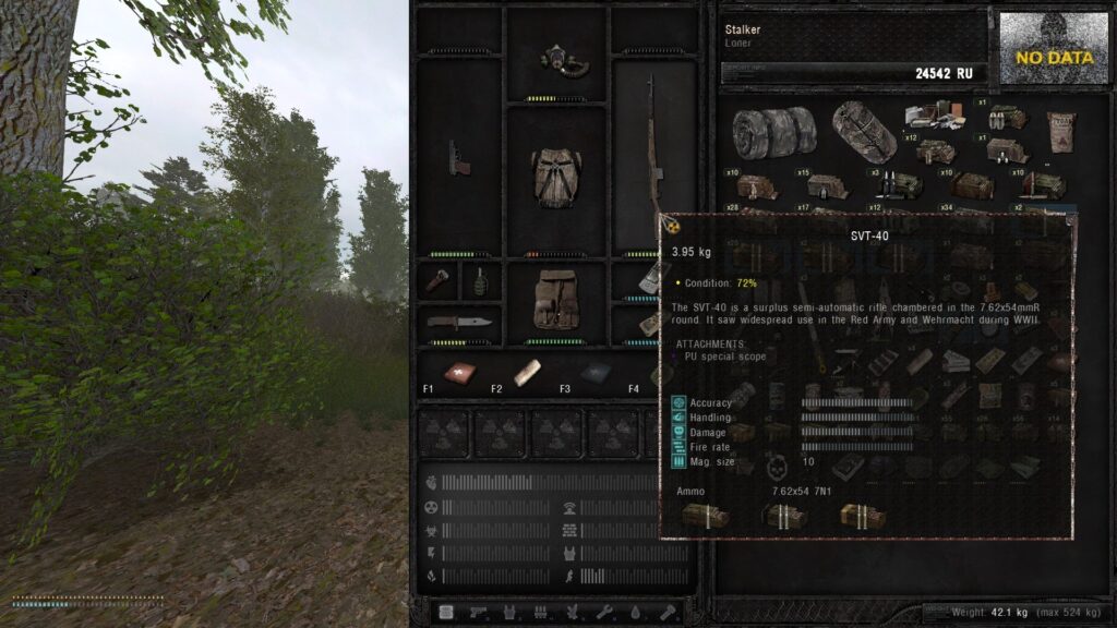 Stalker Anomaly, Equipment