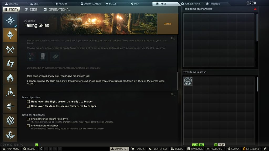 Escape From Tarkov, quests